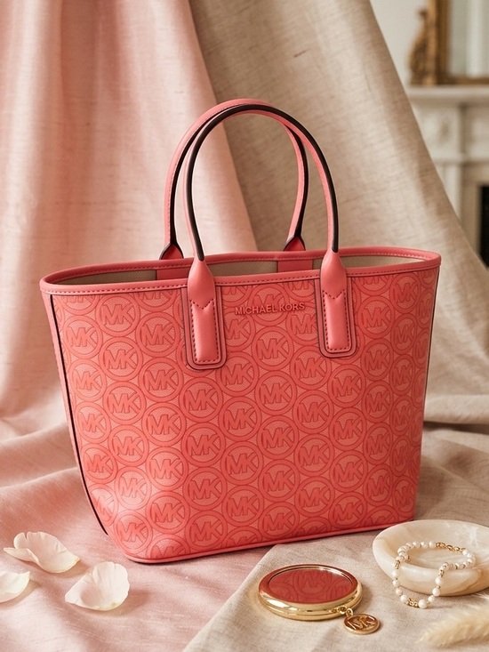 Michael Kors Handbags - Michael Kors Jodie Small Logo Jacquard Tote Bag